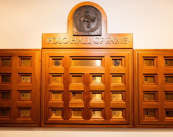 Hall of Fame Wall at the Museum of Polo: Polo Hall of Fame Placards